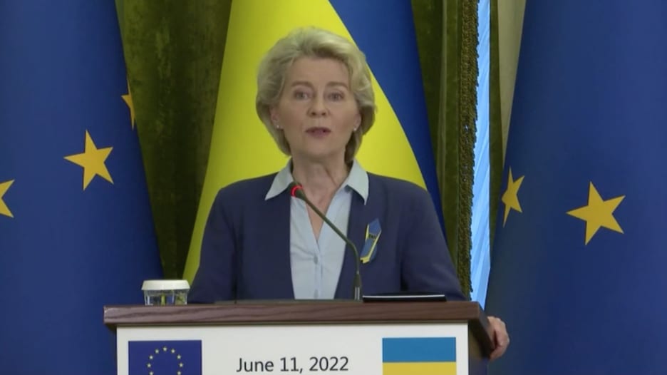 رئيسة المفوضية الأوروبية: تقييمنا لانضمام أوكرانيا للاتحاد الأوروبي نهاية الأسبوع المقبل