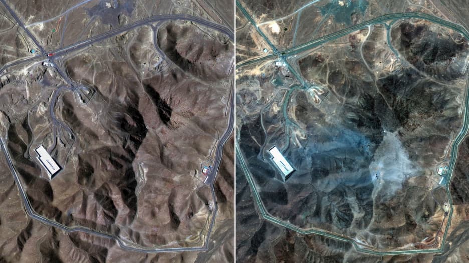 لقطات قبل وبعد.. صور أقمار صناعية تظهر دمار منشآت إيران النووية بعد ضربات أمريكا