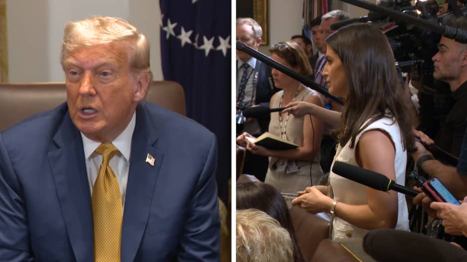 رد مفاجئ من ترامب على سؤال "من أمر بتعليق إرسال الأسلحة لأوكرانيا؟".. شاهد ما قاله