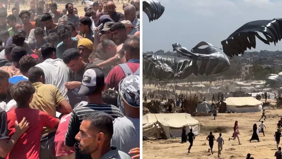 وسط أزمة الجوع.. حالة يأس تنتاب الفلسطينيين مع إنزال مساعدات جوية إلى غزة