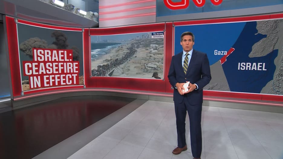 لحظة عودة آلاف النازحين الفلسطينيين إلى شمال غزة مع بدء وقف إطلاق النار