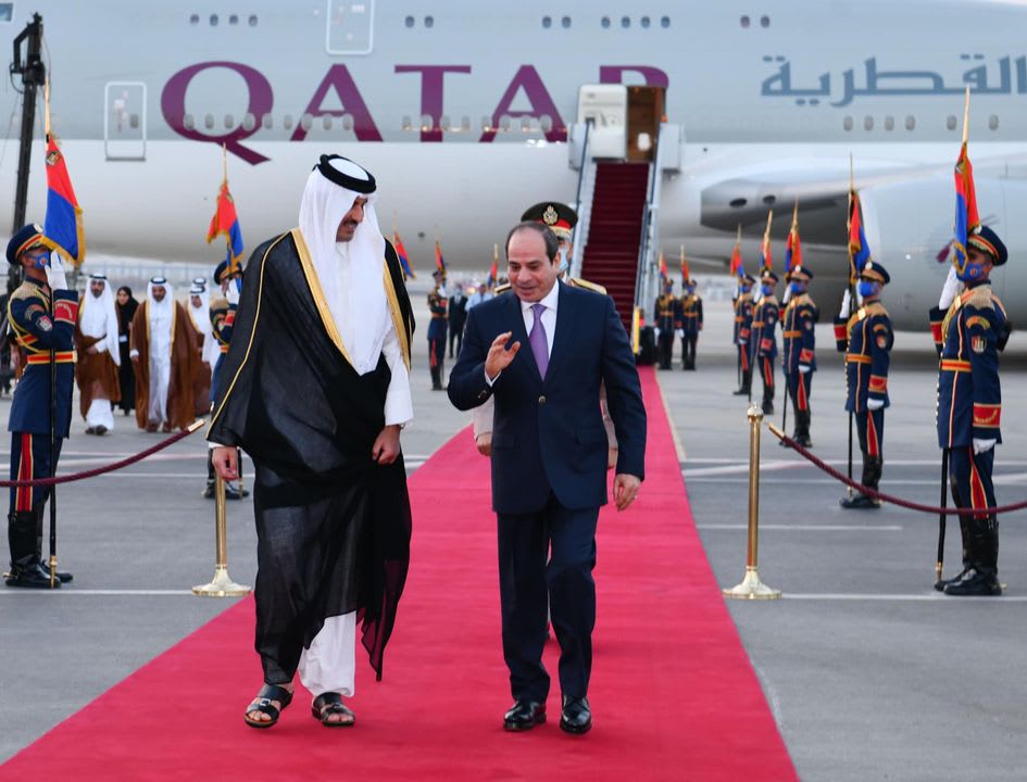 بيان رئاسي مصري: أمير قطر هنأ السيسي بـ"ثورة 30 يونيو"