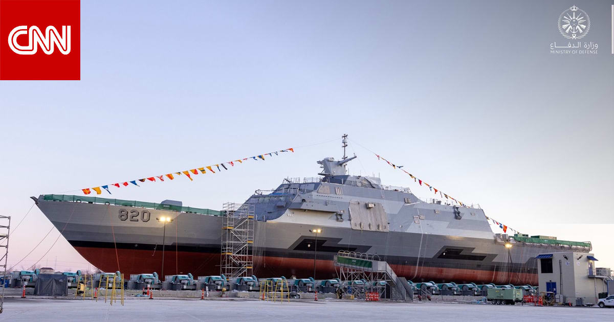 السعودية تعوِّم أولى سفنها القتالية باسم "جلالة الملك سعود" ضمن مشروع "طويق"