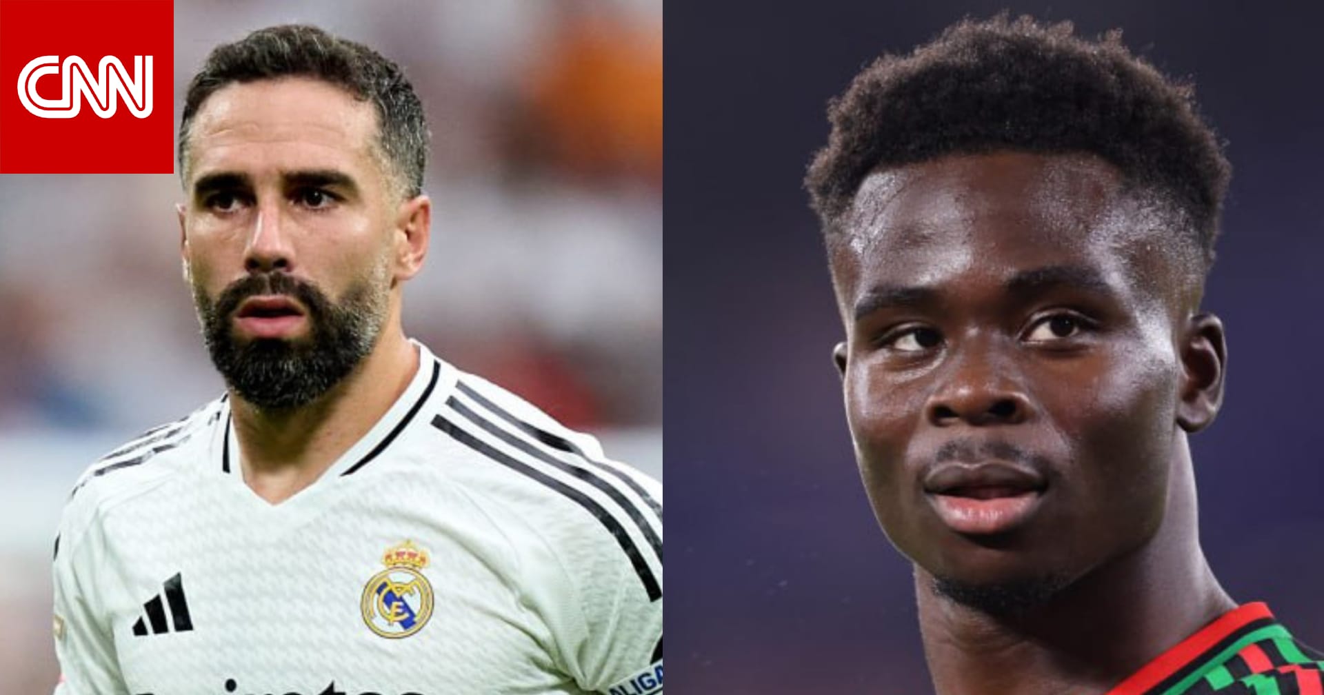مشادة بين كارفخال وساكا خلال مباراة ريال مدريد وأرسنال