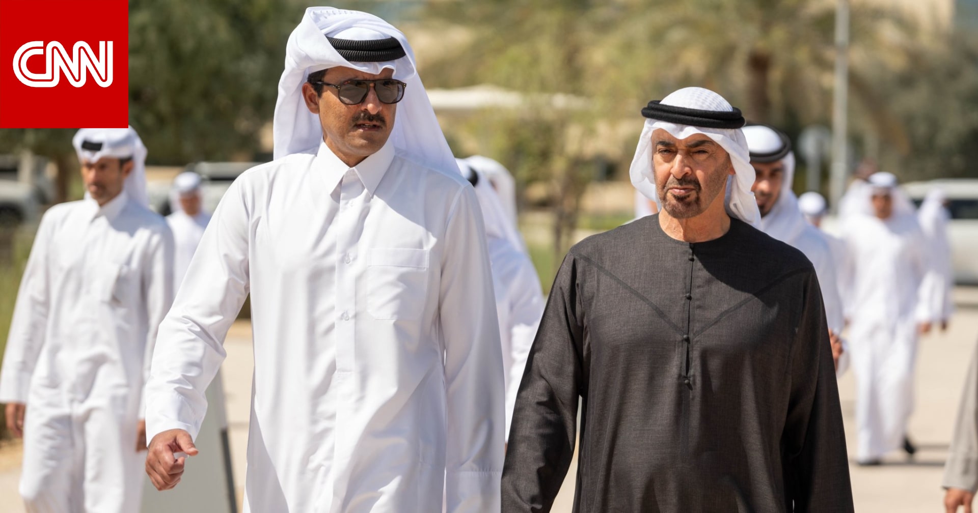 محمد بن زايد وتميم بن حمد يؤكدان ضرورة وقف التصعيد العسكري