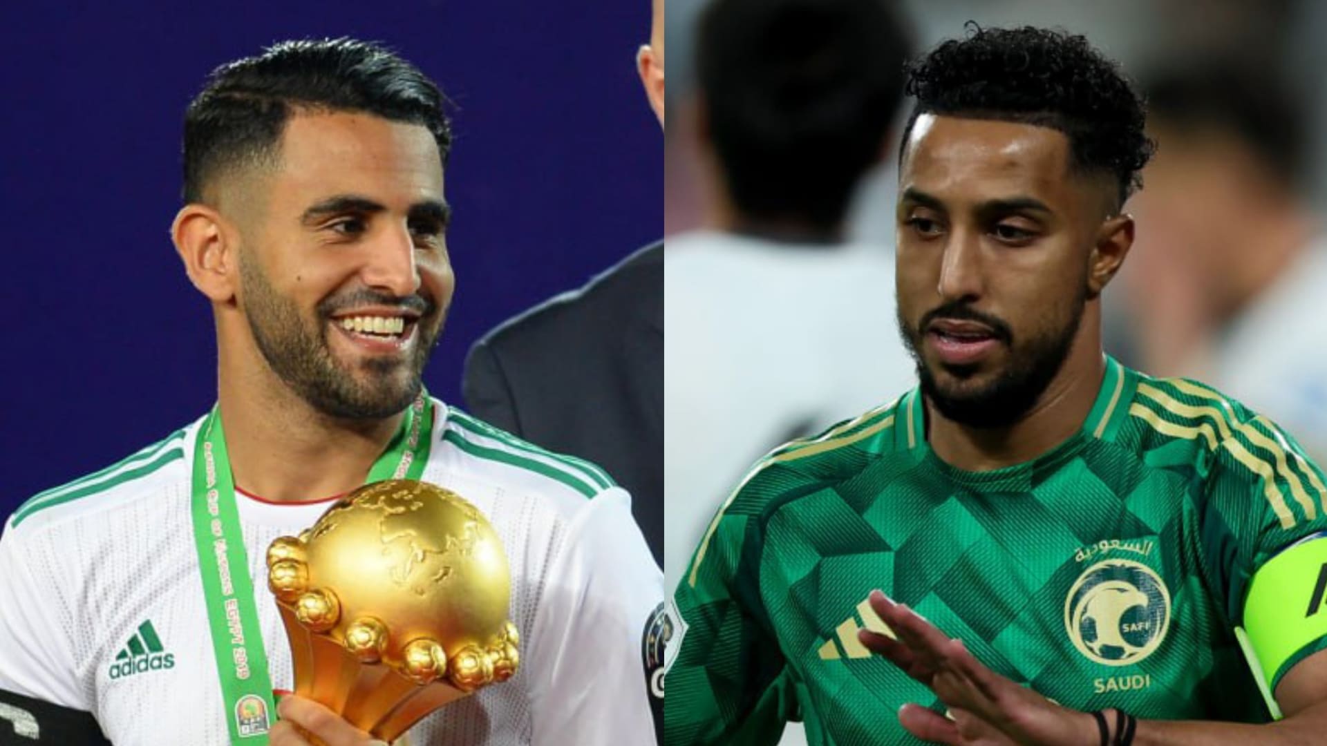 موعد مباراة السعودية والجزائر وأرقام خاصة بسالم الدوسري ورياض محرز