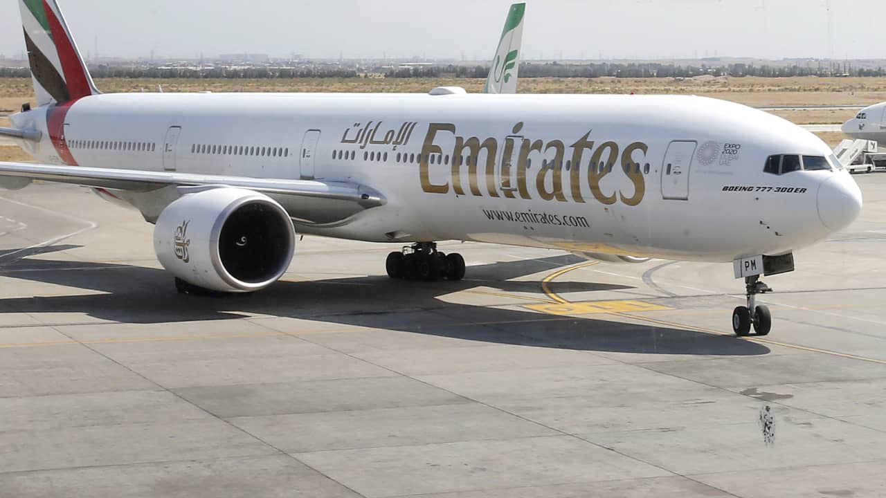 صورة ارشيفية تعبيرية لطائرة تابعة لطيران الإمارات 