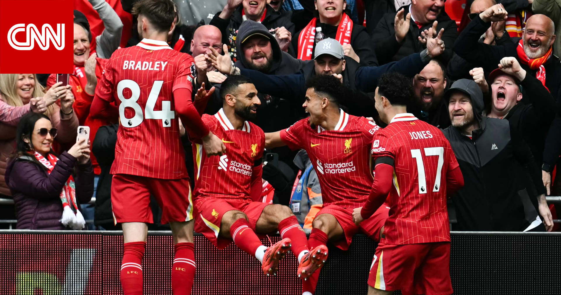كم نقطة تفصل ليفربول عن الفوز بلقب الدوري الإنجليزي هذا الموسم؟