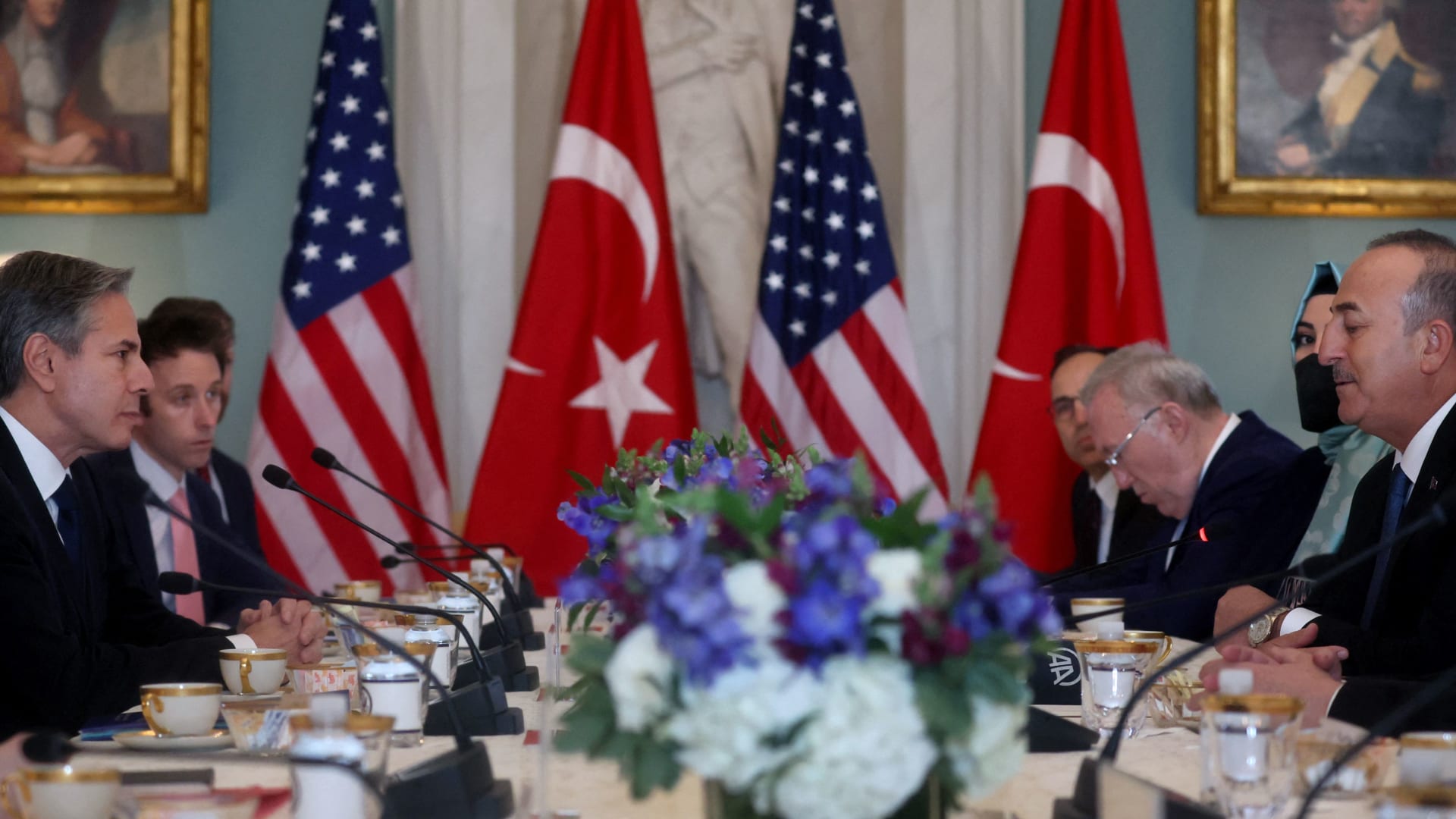 وزير خارجية أمريكا يتصل بنظيره التركي بشأن انضمام السويد إلى "الناتو"