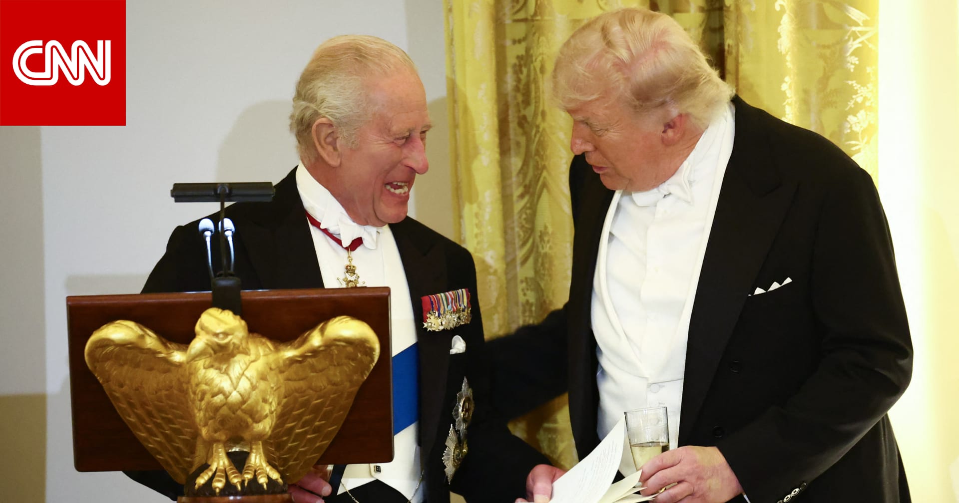 "الملك تشارلز يوافقني الرأي بشأن عدم امتلاك إيران أسلحة نووية".. لماذا خالف ترامب البروتوكول بهذا التصريح؟