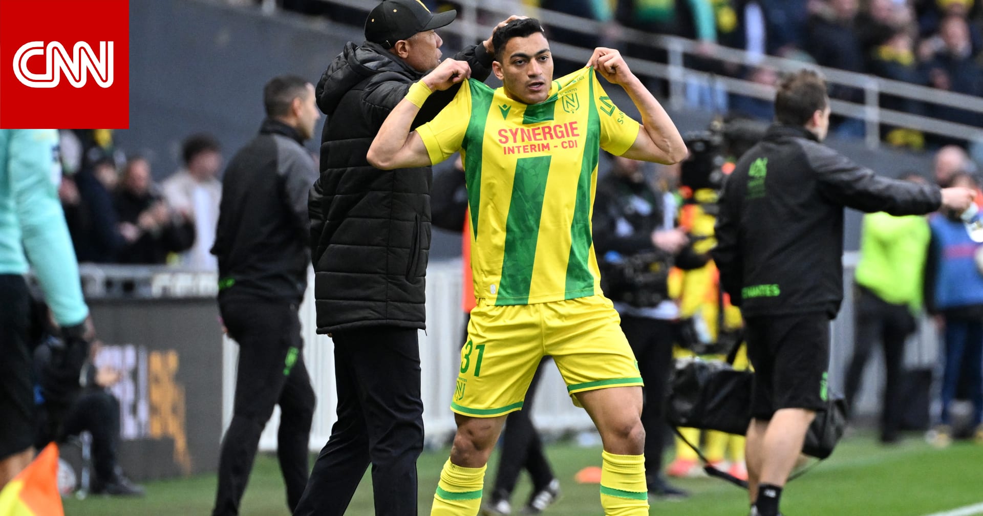 لقطة للمصري مصطفى محمد من مباراة في الدوري الفرنسي تشعل تفاعلاً