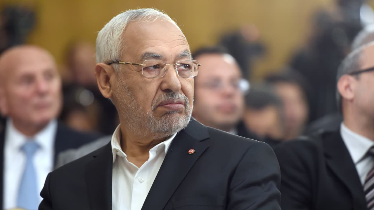 زعيم حزب حركة النهضة الإسلامي في تونس، راشد الغنوشي