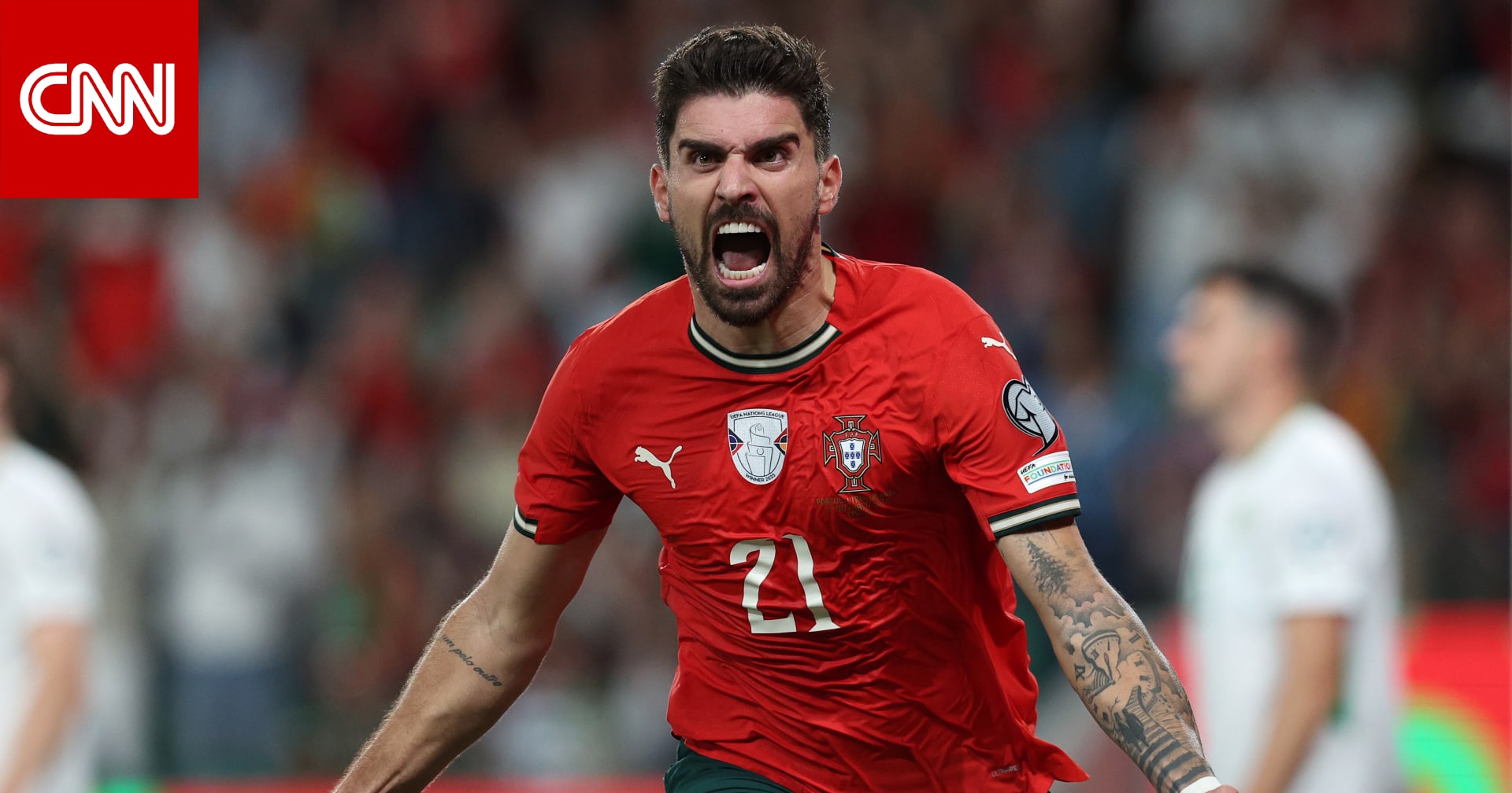 استعرض وشمه الجديد.. طريقة احتفال روبن نيفيز بهدفه مع البرتغال تثير تفاعلاً