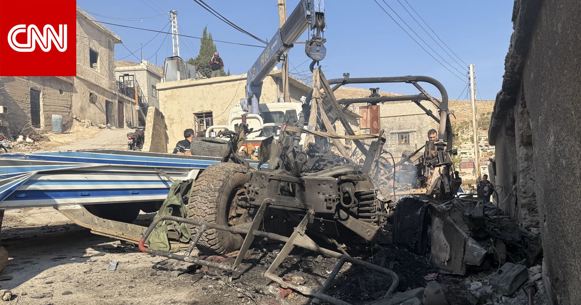 سوريا.. صور همفي محترقة وشظايا بعد عملية بيت جن بريف دمشق والجامعة العربية تعقب ببيان