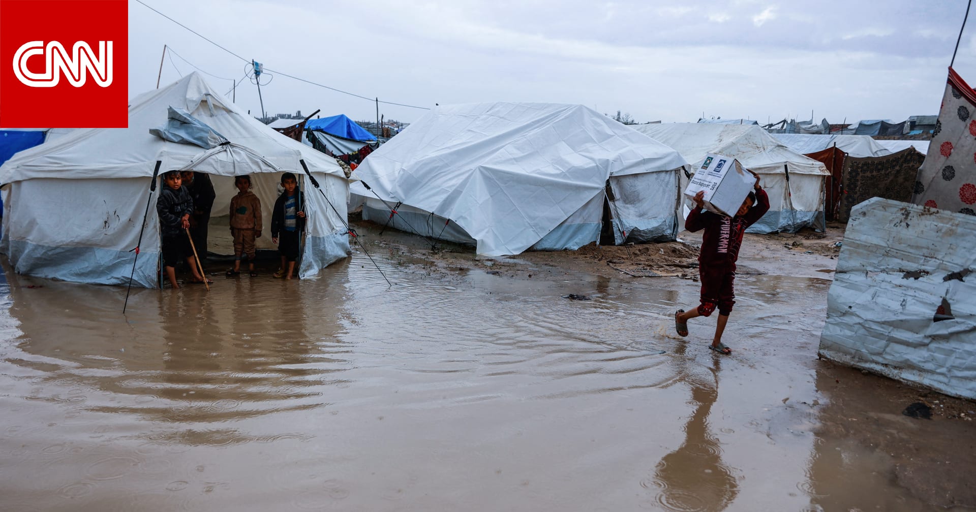 الدفاع المدني في غزة: مصرع 17 شخصًا وتشرد الآلاف جراء ظروف الطقس القارس