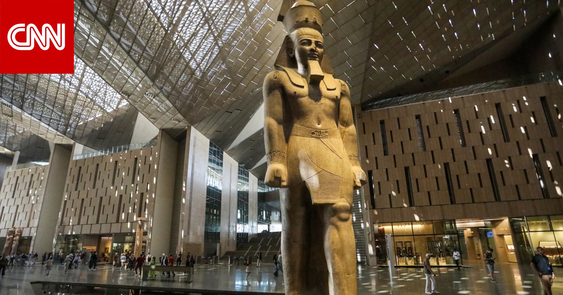 تداول فيديو لـ"تسرب مياه الأمطار داخل المتحف المصري الكبير".. هذه حقيقته