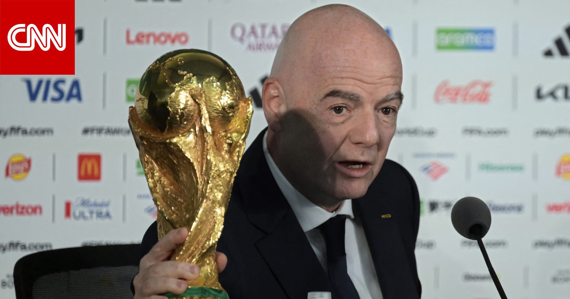 "لا نجني دولاراً واحداً".. رئيس فيفا يرد على منتقدي استراحة شرب المياه في المونديال 