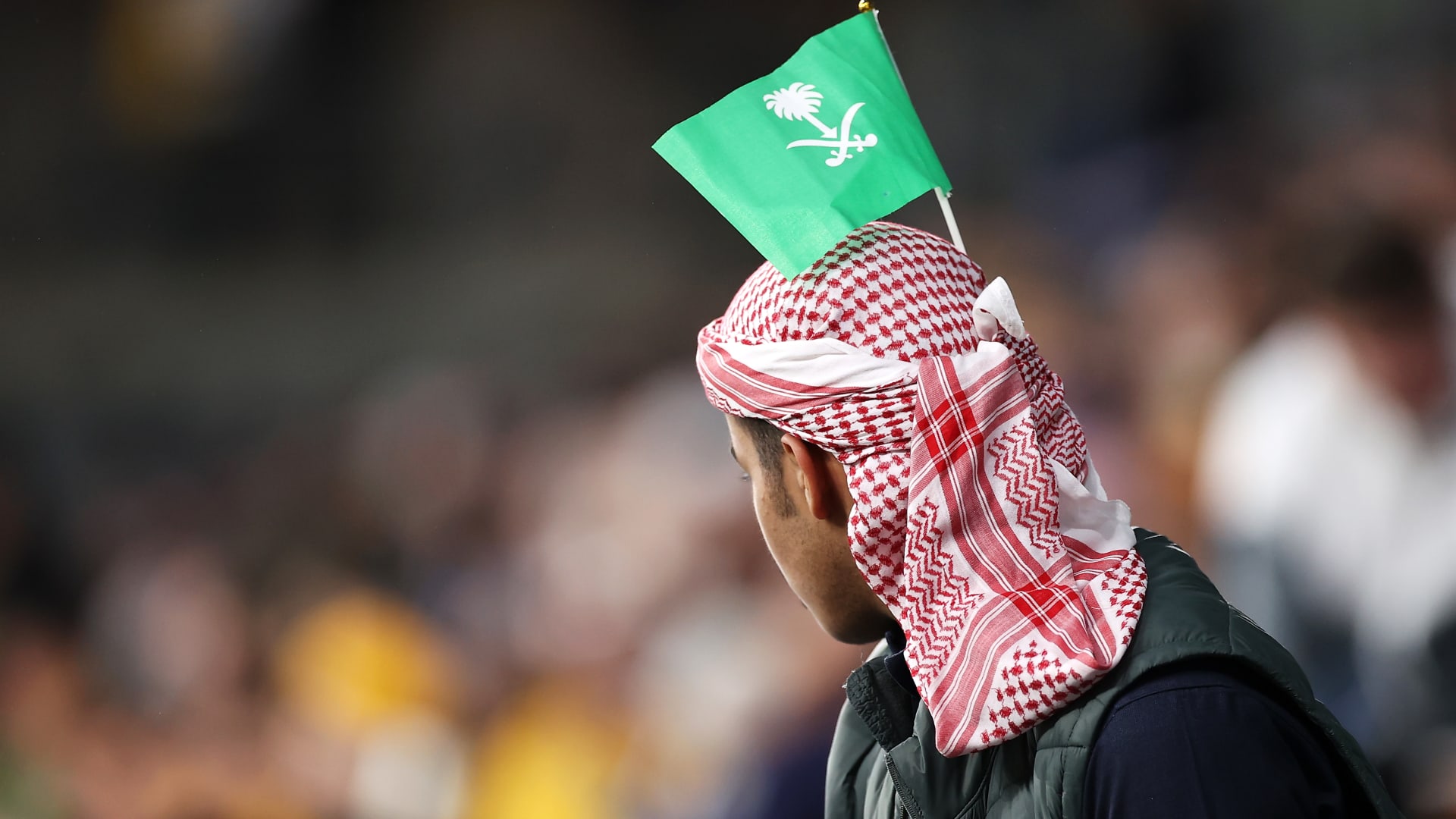 صورة تعبيرية لمشجع كرة سعودي 