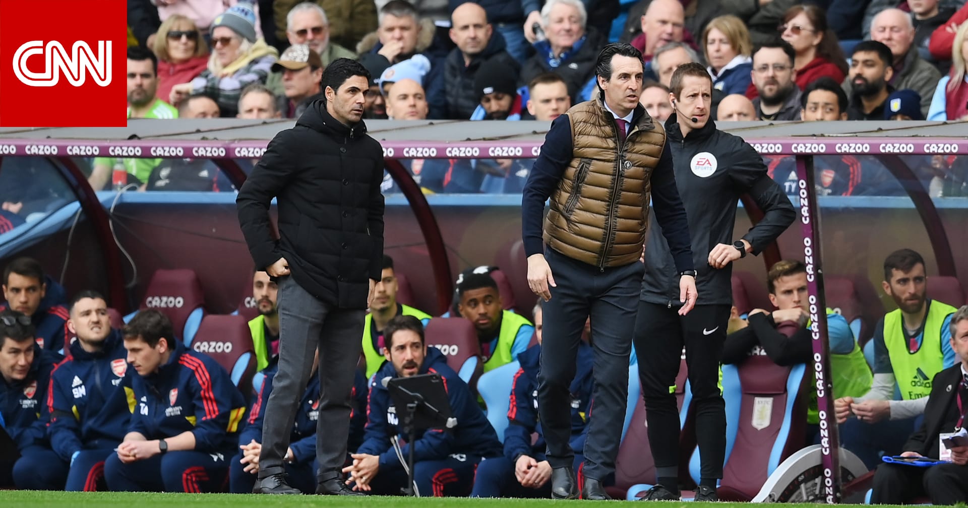 إيمري يكشف سبب عدم مصافحته لأرتيتا بعد مباراة أستون فيلا وأرسنال