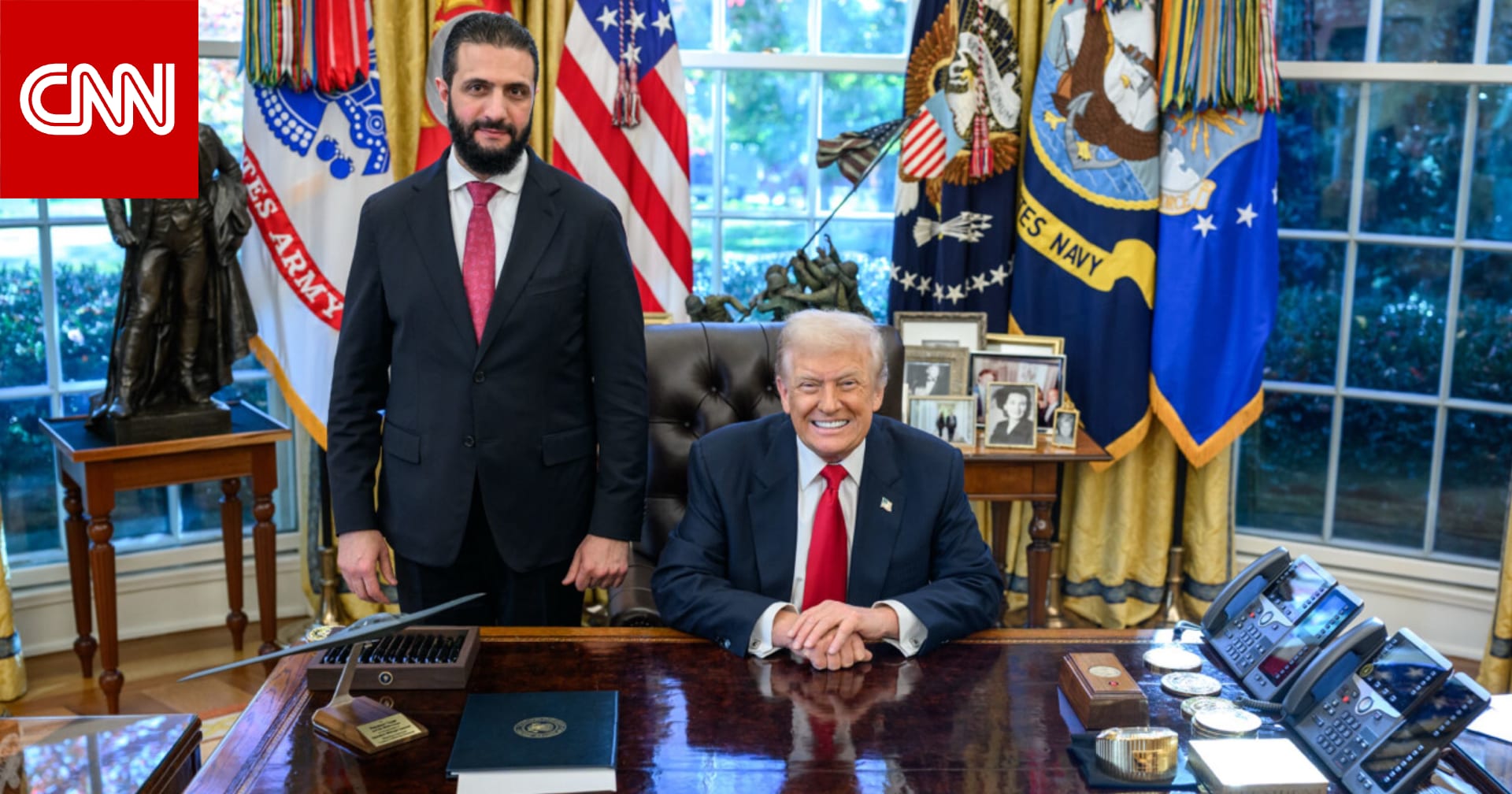 ترامب: أحمد الشرع "من أشد دعاة السلام".. وتشرفت بقضاء بعض الوقت معه