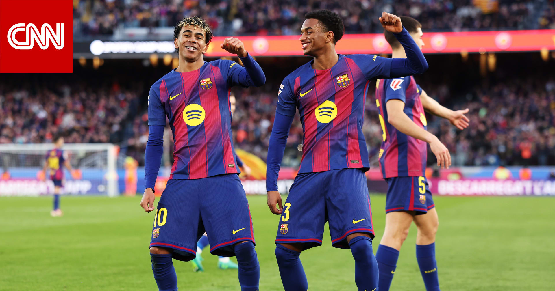 بهدف مُذهل ورقصة مميزة.. لامين يامال يخطف الأنظار في مباراة برشلونة وريال مايوركا