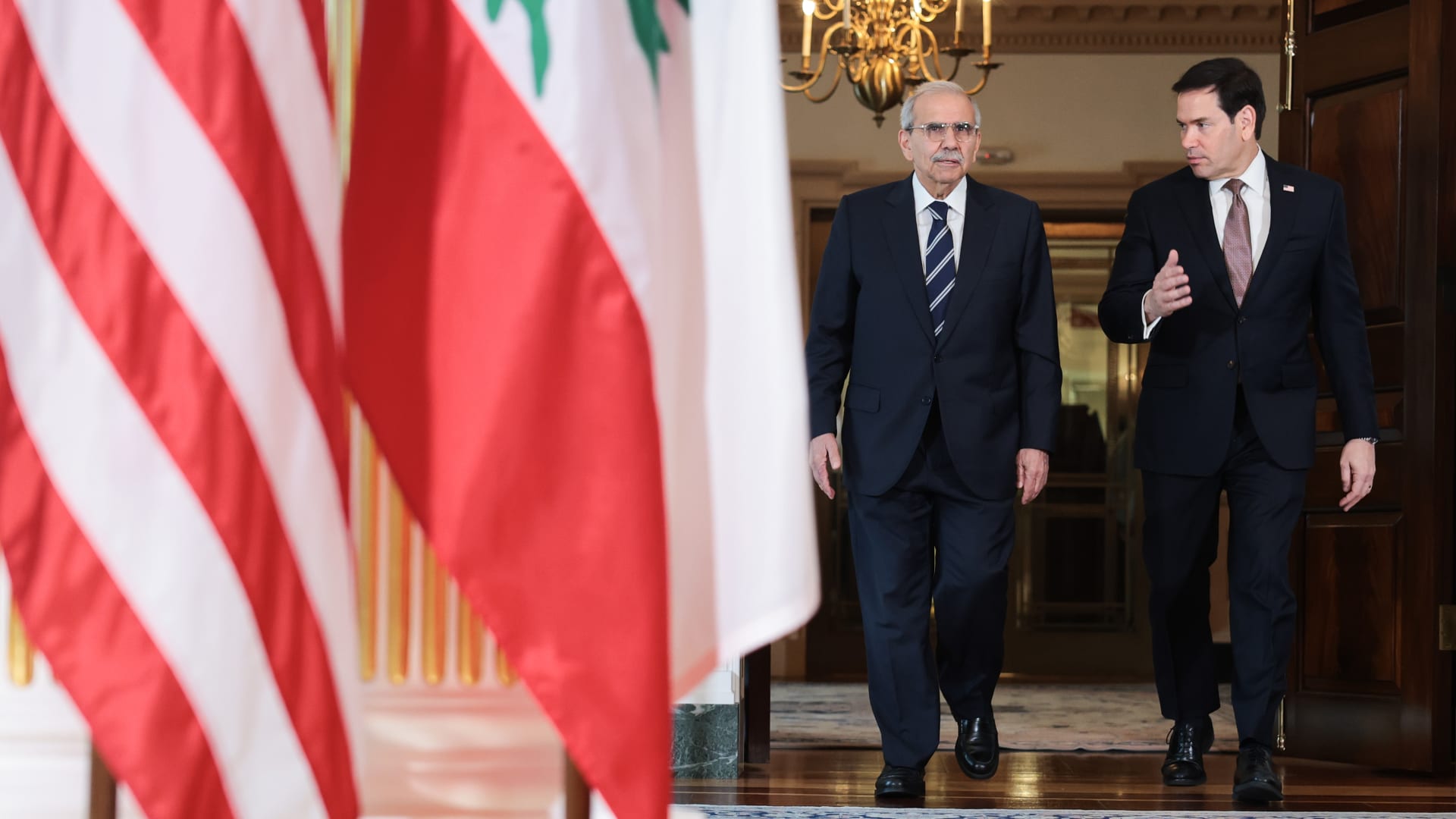 في ظل تعثر مسار السلام.. ماذا قالت أمريكا عن لقاء روبيو مع رئيس وزراء لبنان؟