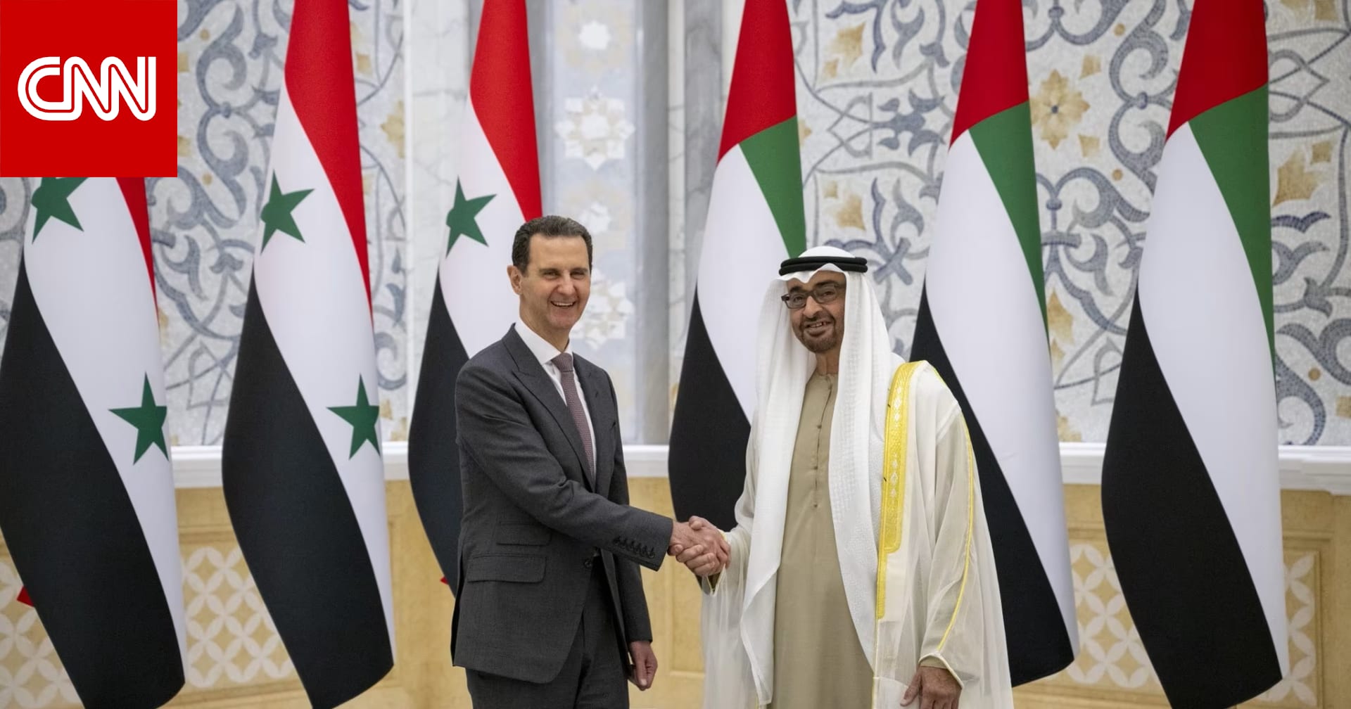 محمد بن زايد يؤكد لبشار الأسد تضامن الإمارات مع سوريا بعد هجوم حلب