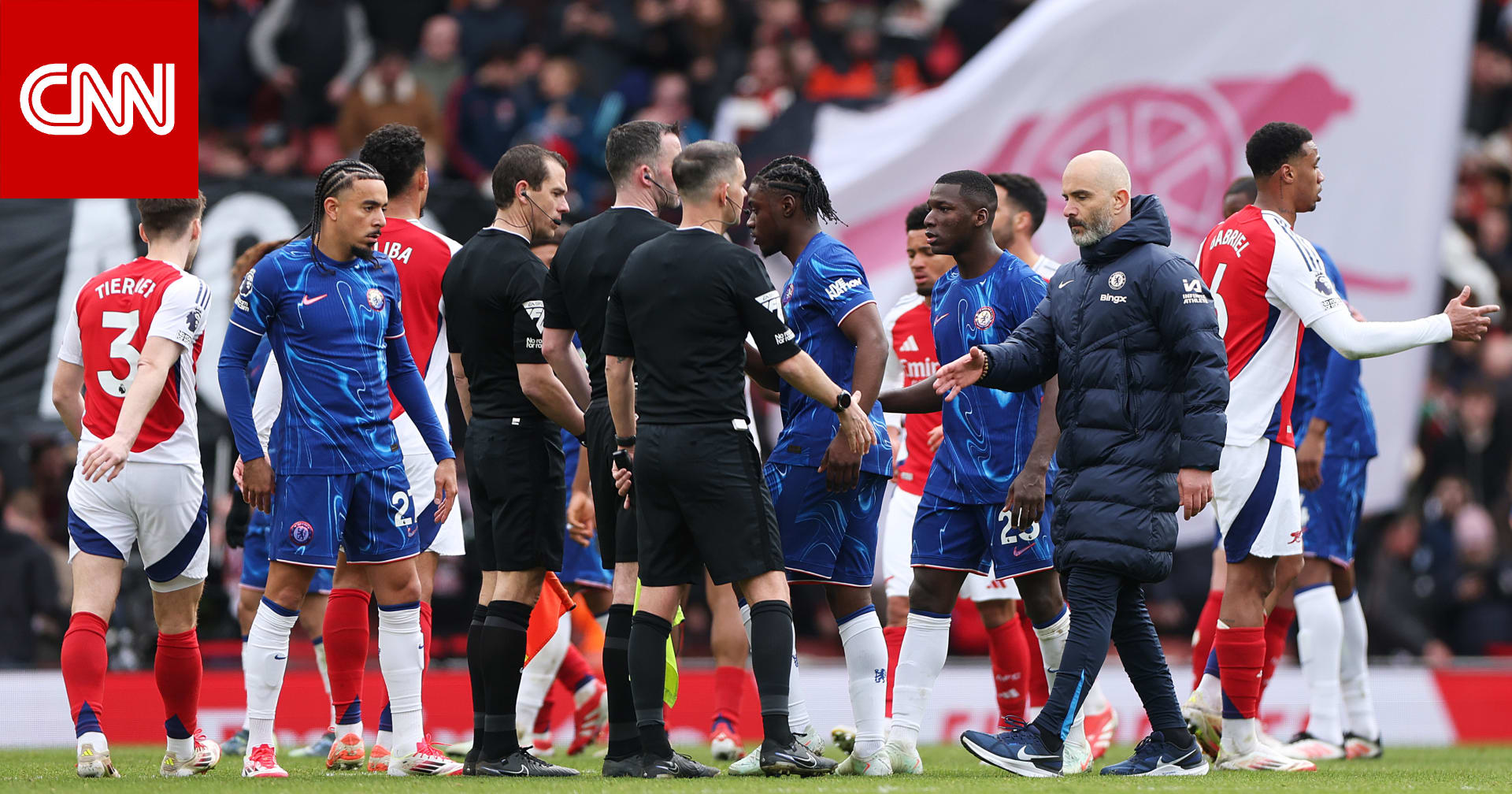 الدوري الإنجليزي.. تصرف قام به لاعب أرسنال تجاه مدرب تشيلسي يشعل تفاعلاً