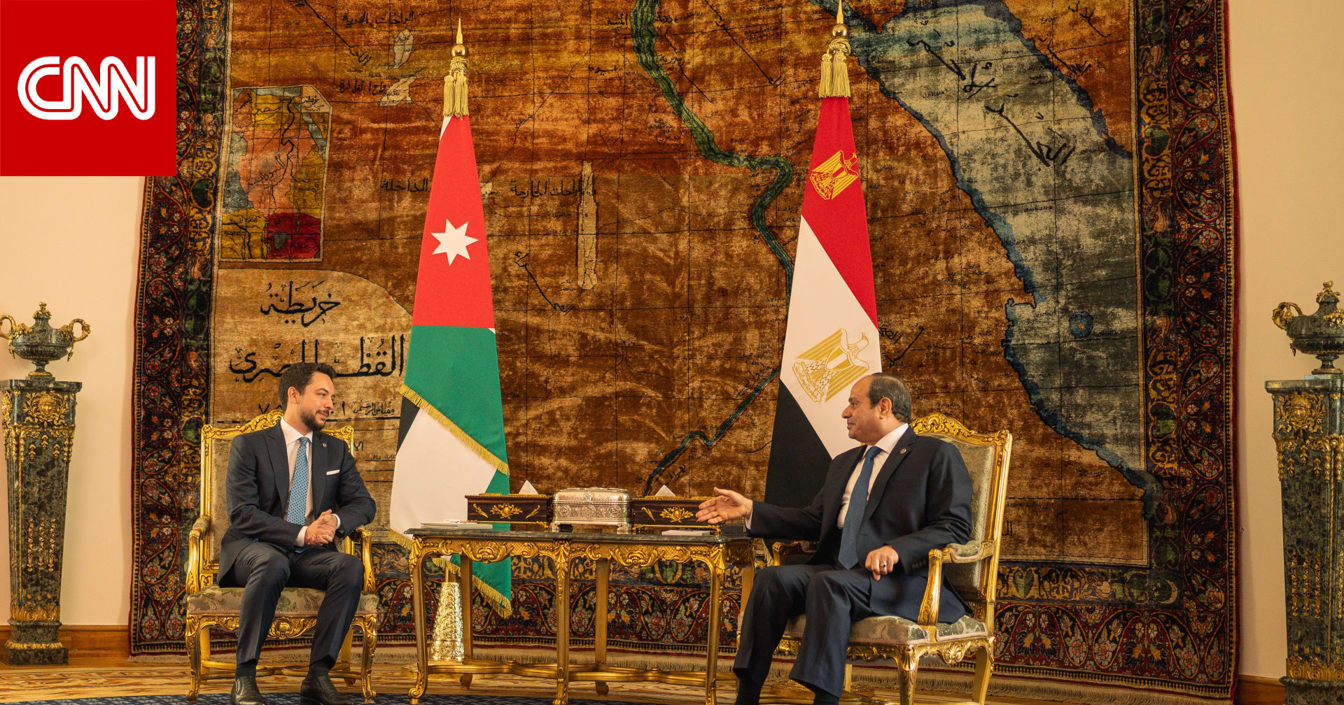 السيسي وولي عهد الأردن: ضرورة البدء الفوري بإعمار غزة دون تهجير الفلسطينيين