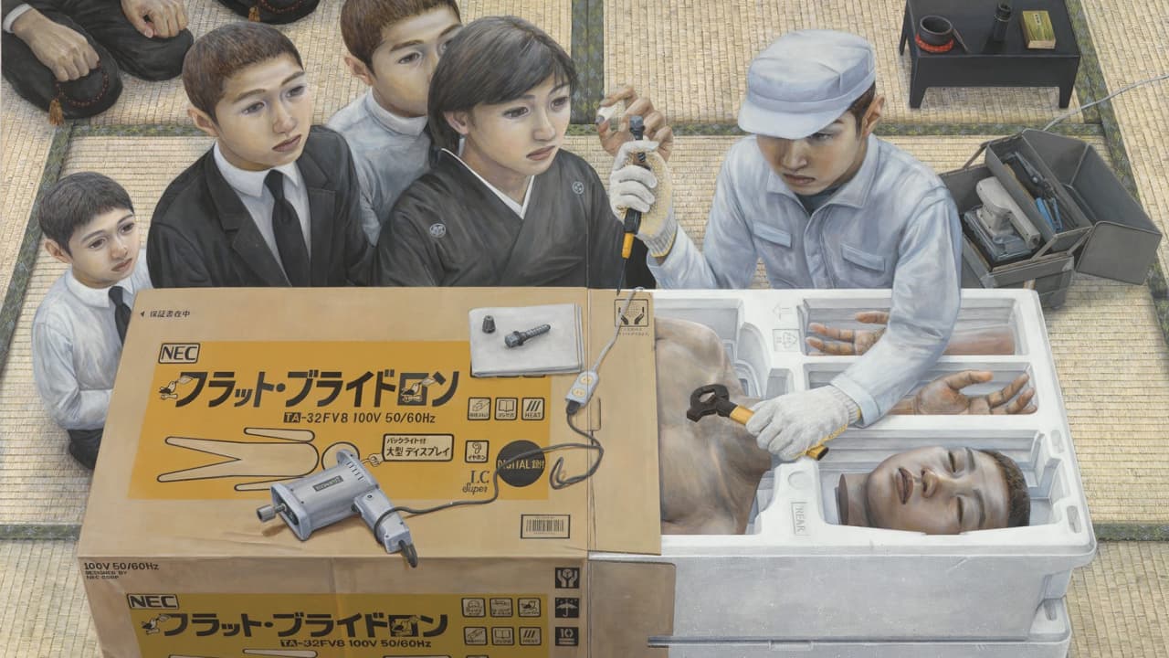 سابقة لعصرها.. لوحات مخيفة لفنان ياباني تتنبأ بالضيق الرقمي الذي نعيشه اليوم