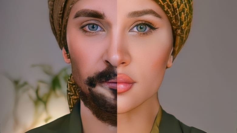 من ديما قندلفت إلى باسم يوسف... فنانة تشكيليّة ترسم وجوه المشاهير على وجهها بإتقان مذهل