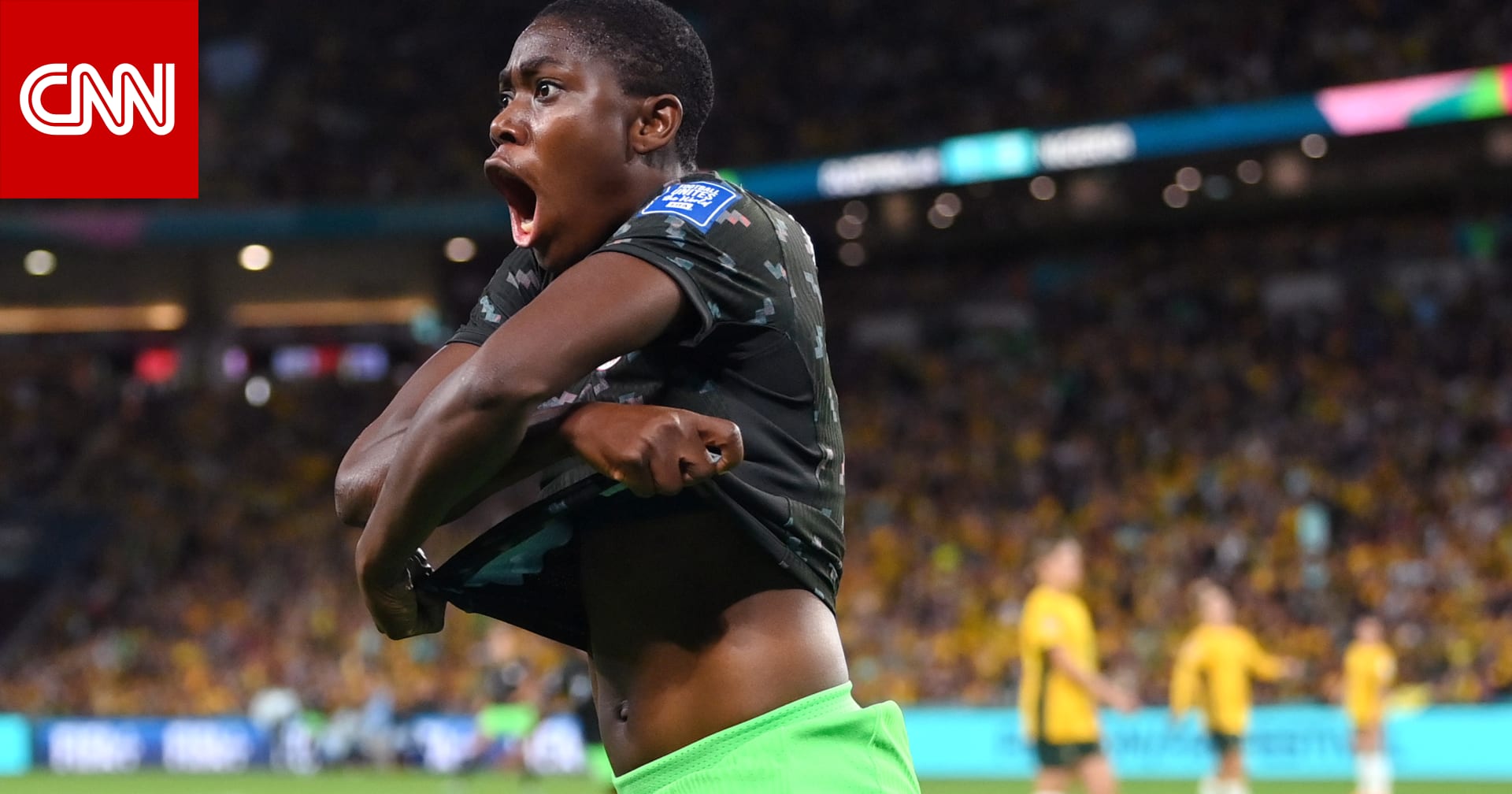 Nigerian Player Asisat Oshoala's Controversial Goal Celebration in