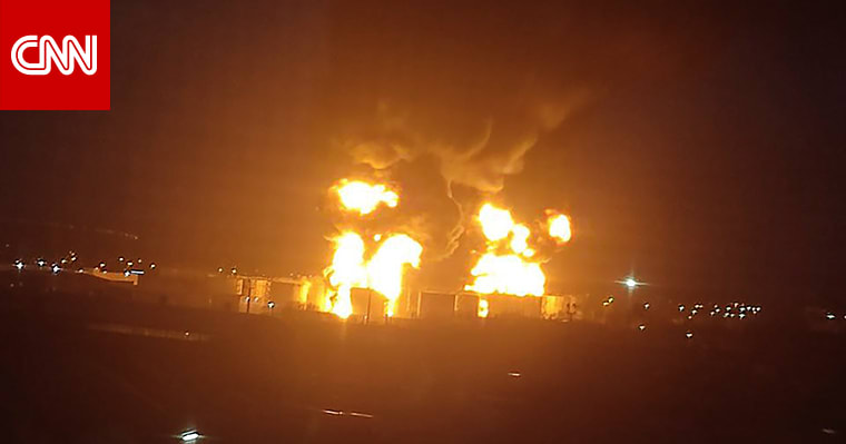 حريق بمخزن وقود داخل الأراضي الروسية قرب حدود أوكرانيا