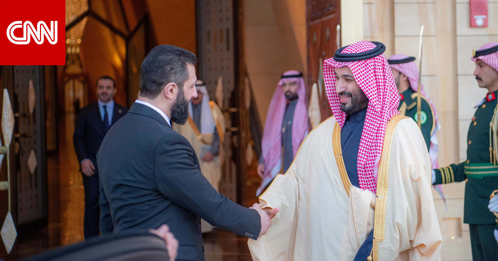 تركي آل الشيخ وآخرون يتفاعلون مع لقطة بين محمد بن سلمان وأحمد الشرع