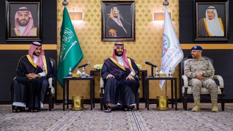 جانب من لقاء ولي العهد السعودي الأمير محمد بن سلمان في وزارة الدفاع السعودية 