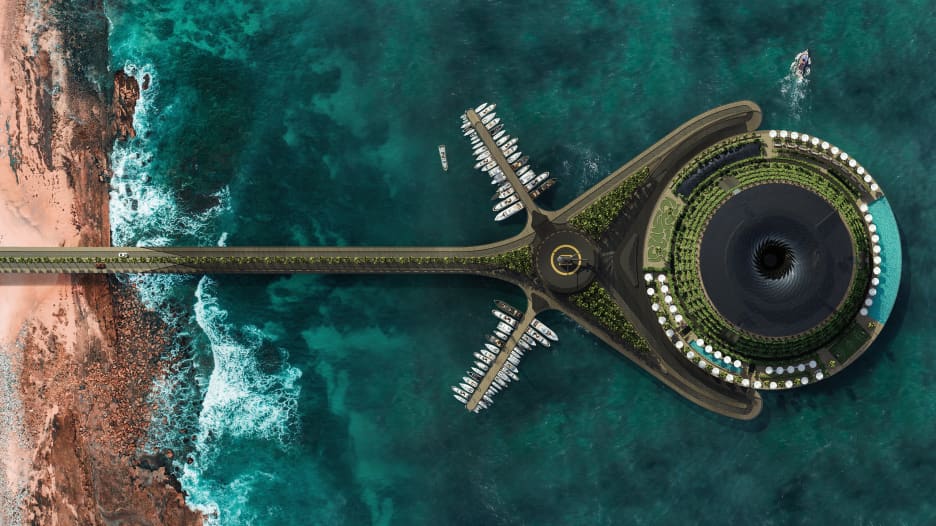 تصميم فندق عائم يولد الكهرباء الخاصة به يخطط لبنائه في قطر