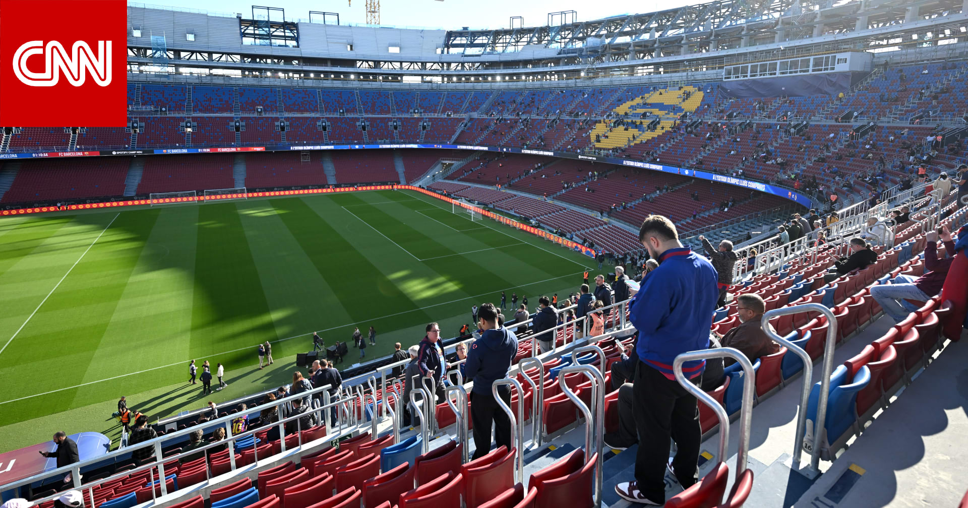 بعد غياب لأكثر من عامين.. لاعبو برشلونة يعودون إلى ملعب "سبوتيفاي كامب نو" بحصة تدريبية