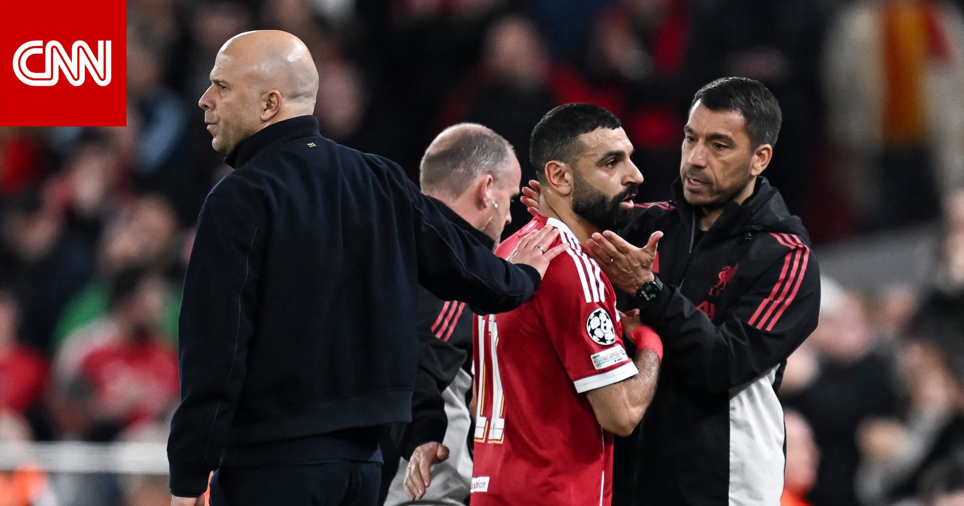 سلوت يوضح سبب عدم إشراك صلاح بشكل أساسي في مواجهة باريس سان جيرمان