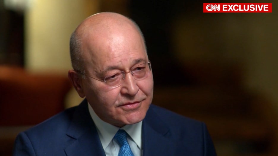 برهم صالح لـCNN: التحالف بين إسرائيل والسعودية وصفة لتكرار مآسي الماضي