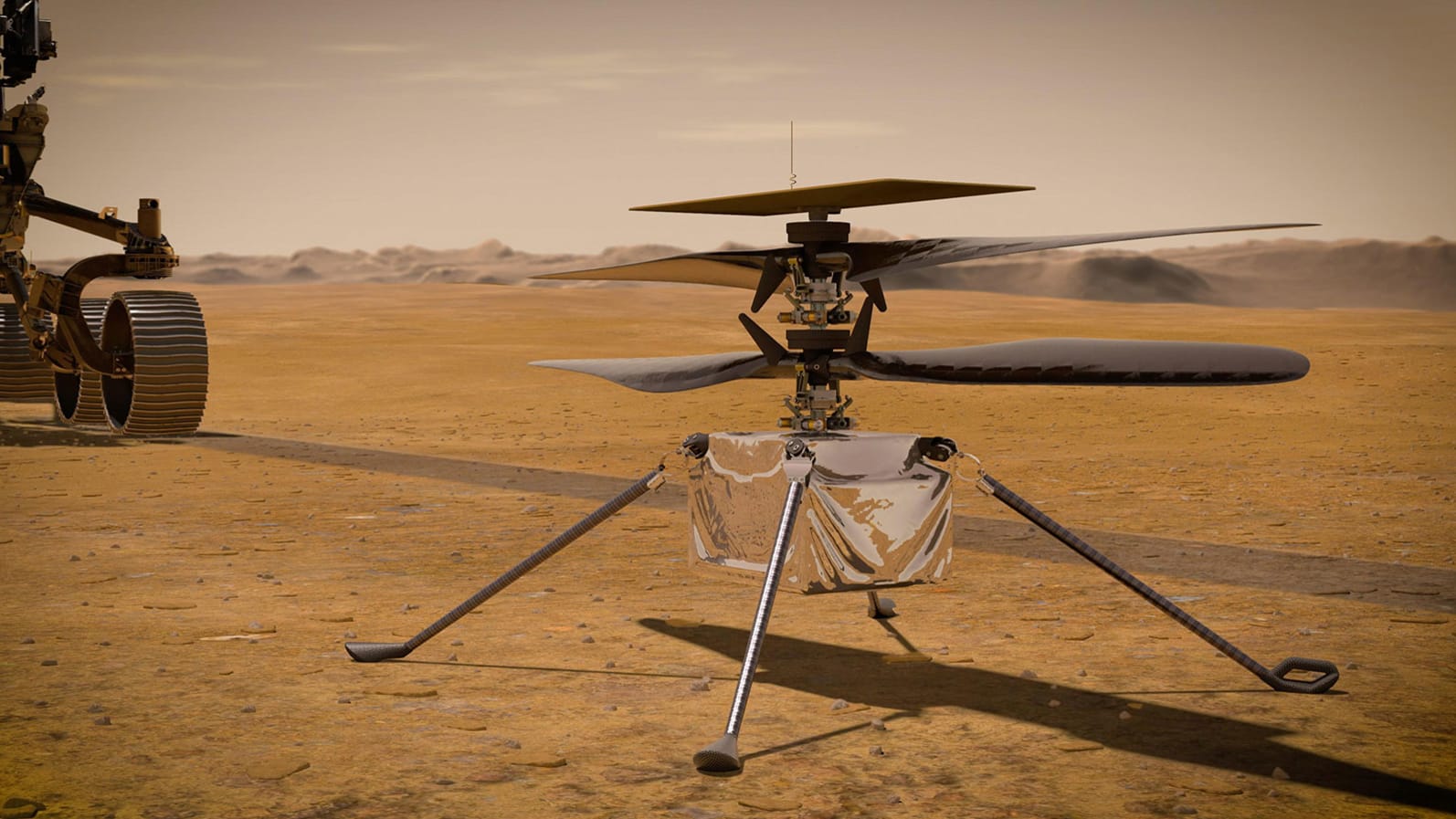 شاهد أول تحليق لمروحية Ingenuity من ناسا على كوكب المريخ